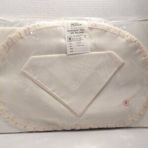 Matouk Belgian Linen Blend 8-Piece Rectangle Placemat Napkin Set 13" x 19" New